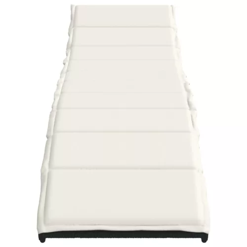  2 db fekete polyrattan napozóágy asztallal