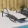 fekete polyrattan napozóágy párnával 60 x 199 x 42 cm