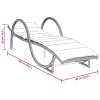 fekete polyrattan napozóágy párnával 60 x 199 x 42 cm
