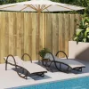  barna polyrattan napozóágy párnával 60 x 199 x 42 cm