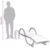 barna polyrattan napozóágy párnával 60 x 199 x 42 cm
