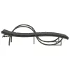  szürke polyrattan napozóágy párnával 60x199x42 cm