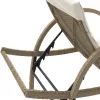  bézs polyrattan napozóágy párnával 60 x 199 x 42 cm