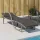  világosszürke polyrattan napozóágy párnával 60x199x42 cm
