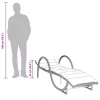  világosszürke polyrattan napozóágy párnával 60x199x42 cm