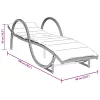  világosszürke polyrattan napozóágy párnával 60x199x42 cm