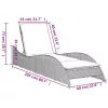  fekete polyrattan napozóágy párnával 60x205x73 cm
