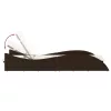  barna polyrattan napozóágy párnával 60x205x73 cm