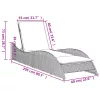 barna polyrattan napozóágy párnával 60x205x73 cm