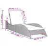  bézs polyrattan napozóágy párnával 60x205x73 cm