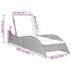  világosszürke polyrattan napozóágy párnával 60x205x73 cm