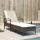  barna polyrattan napozóágy párnával 63x200x81 cm