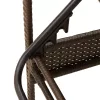  barna polyrattan napozóágy párnával 63x200x81 cm