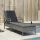 szürke polyrattan napozóágy párnával 63x200x81 cm