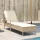  bézs polyrattan napozóágy párnával 63x200x81 cm