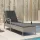  világosszürke polyrattan napozóágy párnával 63x200x81 cm