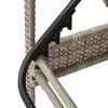  világosszürke polyrattan napozóágy párnával 63x200x81 cm