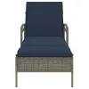  szürke napozóágy párnával 63 x 200 x 81 cm polyrattan (csak az USA-ban)