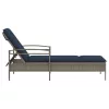  szürke napozóágy párnával 63 x 200 x 81 cm polyrattan (csak az USA-ban)