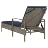  szürke napozóágy párnával 63 x 200 x 81 cm polyrattan (csak az USA-ban)