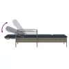  szürke napozóágy párnával 63 x 200 x 81 cm polyrattan (csak az USA-ban)