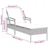  szürke napozóágy párnával 63 x 200 x 81 cm polyrattan (csak az USA-ban)