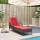  barna napozóágy párnával 63x200x81 cm polyrattan (csak az USA-ban)