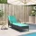 fekete napozóágy párnával 63x200x81 cm polyrattan (csak az USA-ban)