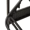  fekete napozóágy párnával 63x200x81 cm polyrattan (csak az USA-ban)