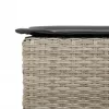 2 db világosszürke polyrattan kerti bárszék párnával