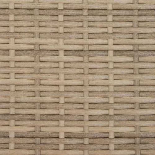  bézs polyrattan napozóágy párnával