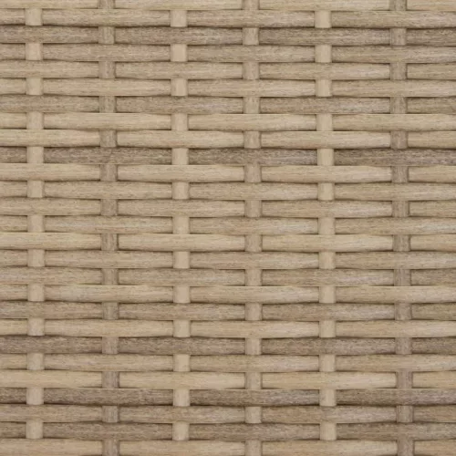  bézs polyrattan napozóágy párnával