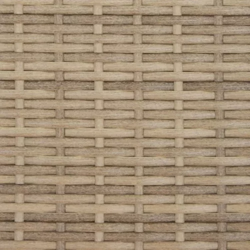  bézs polyrattan napozóágy párnával