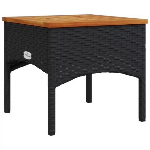  3 részes fekete polyrattan kerti ülőgarnitúra párnával