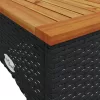  3 részes fekete polyrattan kerti ülőgarnitúra párnával