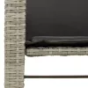  2 személyes szürke polyrattan kerti kanapé asztallal/székkel