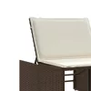  2 db barna polyrattan napozóágy asztallal