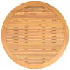  fekete polyrattan kerti asztal akácfa lappal Ø110 x 71 cm