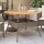 szürke polyrattan kerti asztal akácfa lappal Ø110 x 71 cm