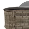  szürke polyrattan dupla napozóágy párnával