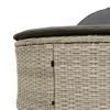  világosszürke polyrattan dupla napozóágy párnával