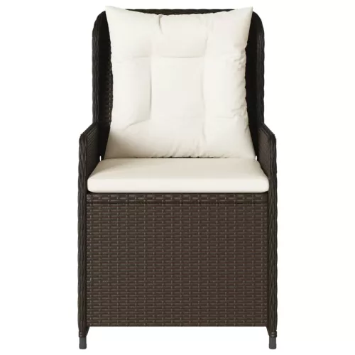  2 db barna polyrattan dönthető kerti szék