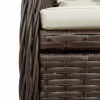  2 db barna polyrattan dönthető kerti szék