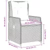  2 db barna polyrattan dönthető kerti szék