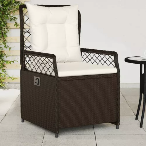  2 db barna polyrattan dönthető kerti szék