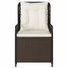  2 db barna polyrattan dönthető kerti szék