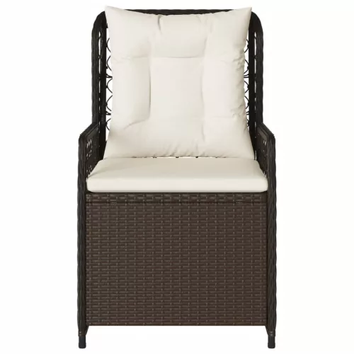  2 db barna polyrattan dönthető kerti szék