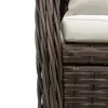  2 db barna polyrattan dönthető kerti szék