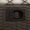  2 db barna polyrattan dönthető kerti szék