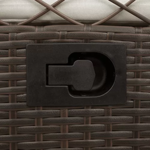  2 db barna polyrattan dönthető kerti szék
